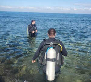 Home scuba divers in habana